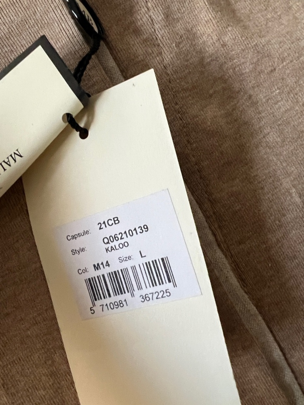 NWT BY MALENE BIRGER Kaloo TAN BUTTON DOWN NEUTRAL TANK TOP - COTTON LINEN Large - Picture 7 of 8